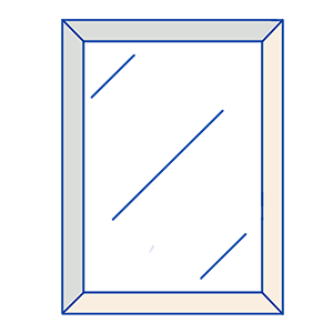 Zrkadlá v plastovom ráme