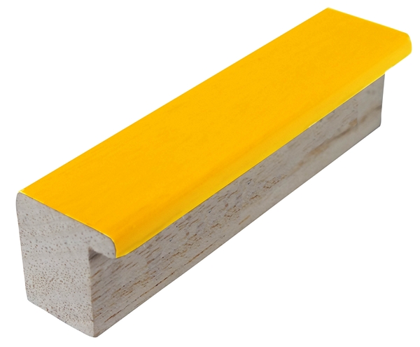 DANTIK rám na obraz 21x29,7 | PASTELKA žlutá rovná (Sklo Čiré)