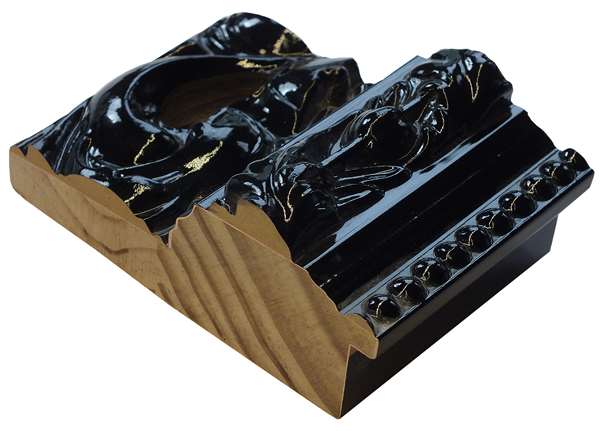 DANTIK Zrkadlo 60x120 ROKOKO černá lesklá