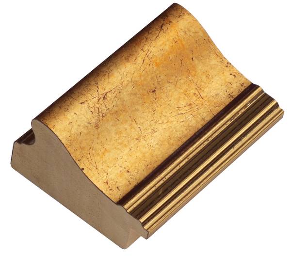 DANTIK rám na obraz 40x50 | KŘÍDLO malé zlaté patina (Plexi Čiré)