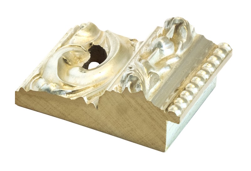 DANTIK Zrkadlo 50x90 ROKOKO stříbrná házená