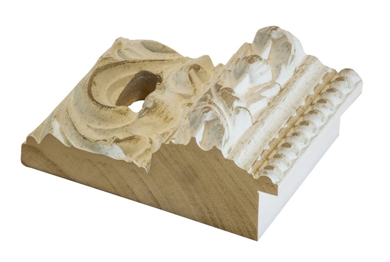 DANTIK rám na obraz 59,4x84 | ROKOKO bílá prodřená (Plexi Čiré)