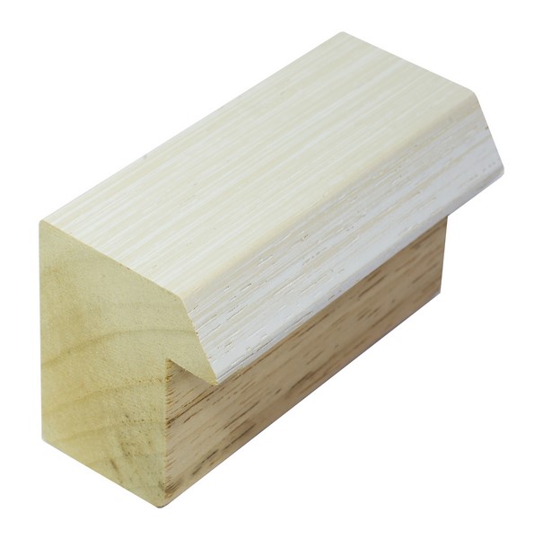 DANTIK rám na obraz 40x50 | WOODLINE bílá prodřená (Sklo Čiré)