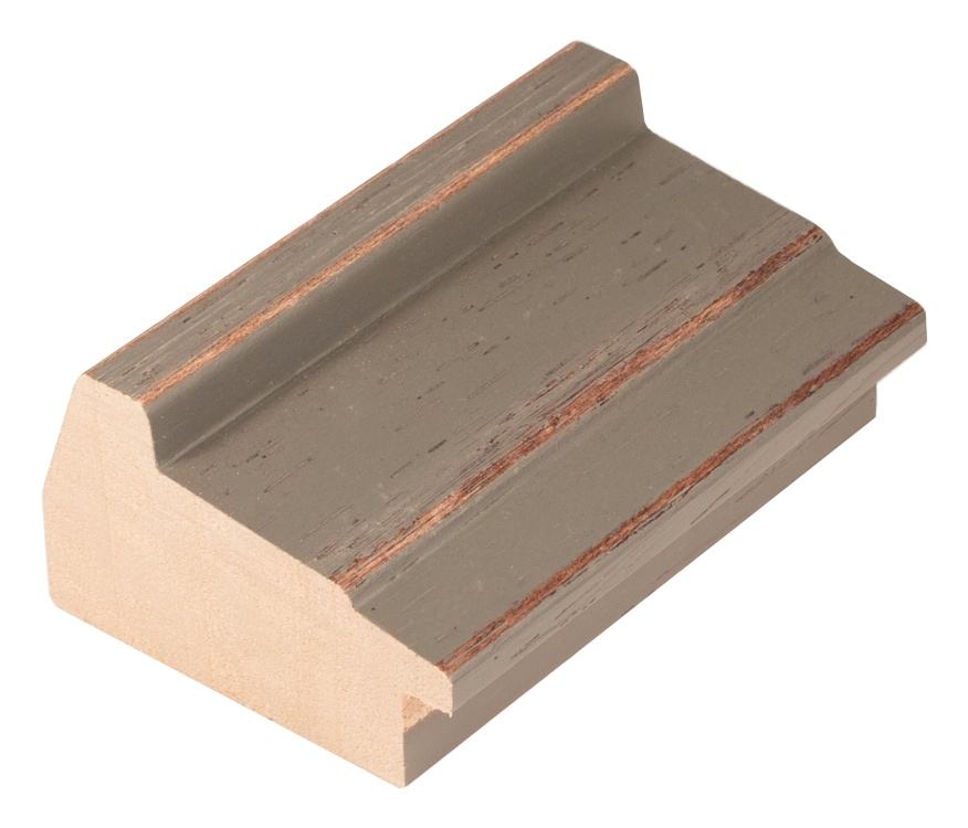 DANTIK Zrkadlo 80x100 STEP tmavěšedá