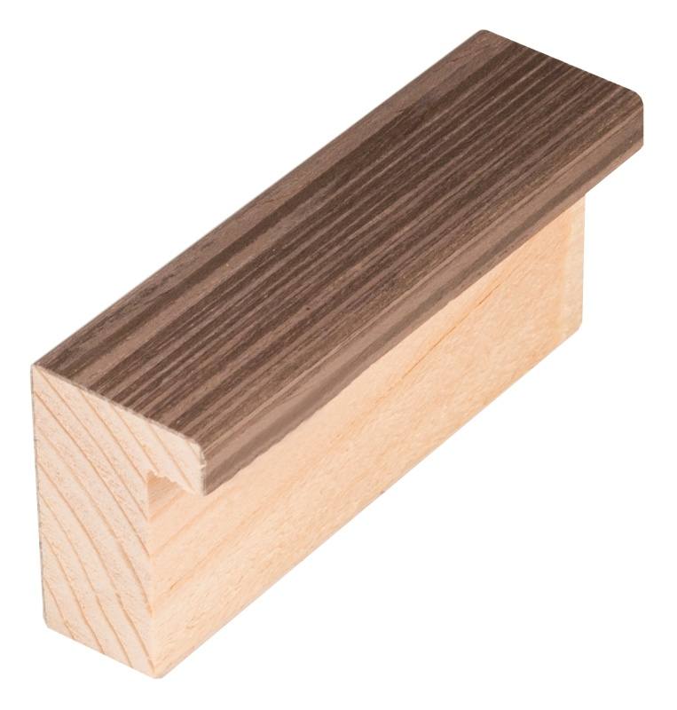 DANTIK Zrkadlo 80x100 KASSETTE tmavěšedá