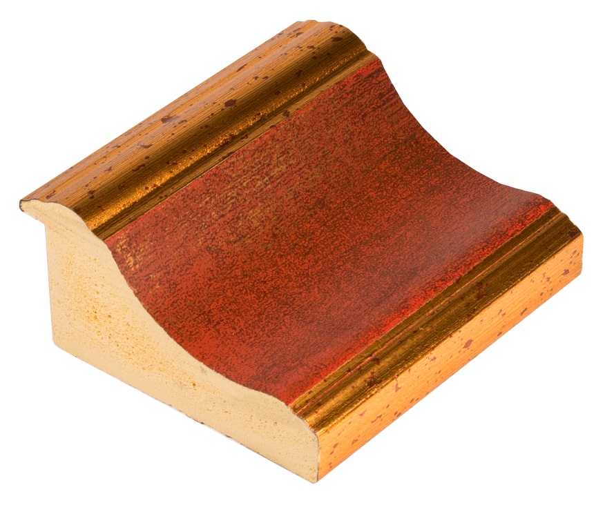 DANTIK Zrkadlo 50x90 ZVRATNÁ červenozlatá plast