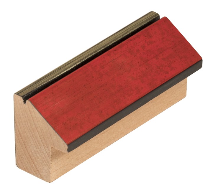 DANTIK rám na obraz 21x29,7 | INCLINATA colori červená (Sklo Čiré)