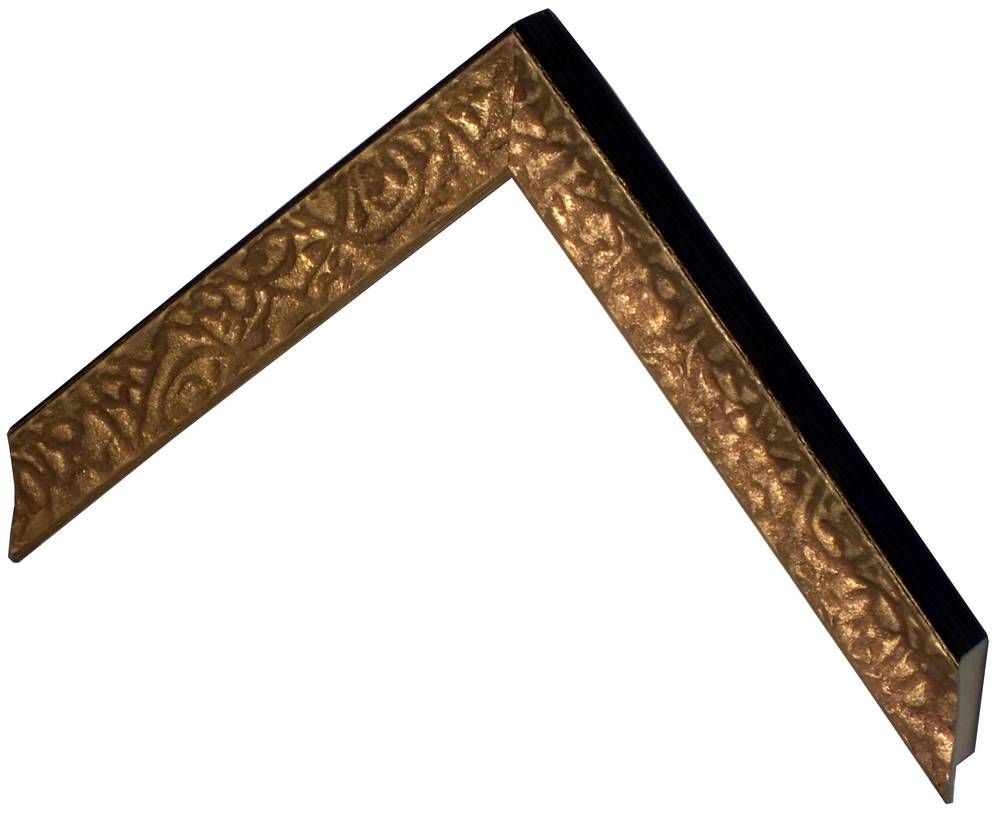 DANTIK rám na obraz 30x40 | SARTORI listy zlatá (Plexi Čiré)