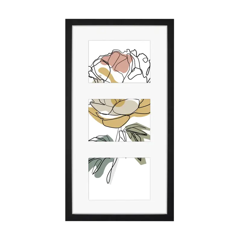 Hama rámeček dřevěný Galerie KOPENHAGEN, černá, 23x45 cm/3x 10x15 cm