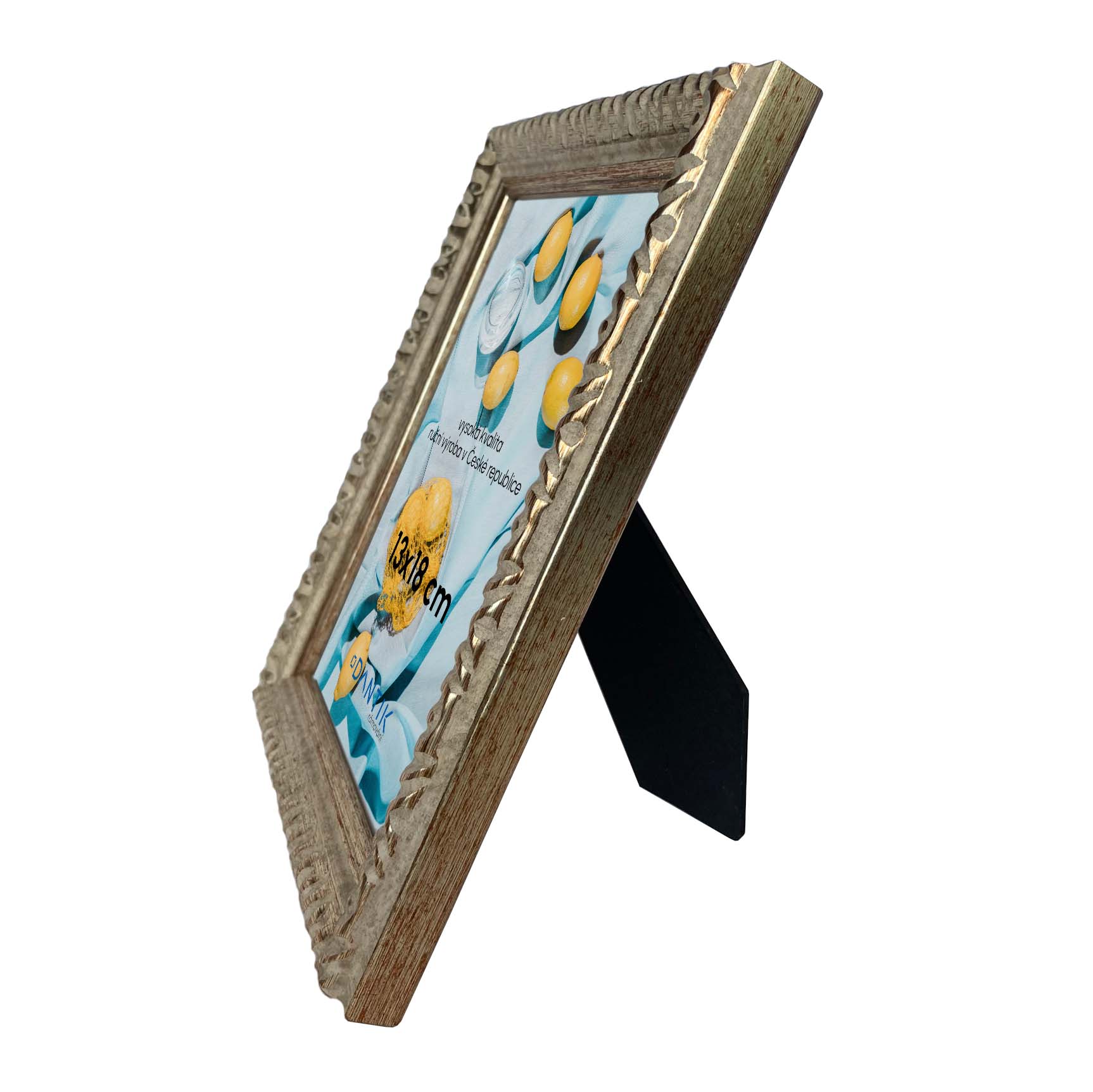 DANTIK - fotorámeček 10x15 z lišty Baroko stříbrná 3242