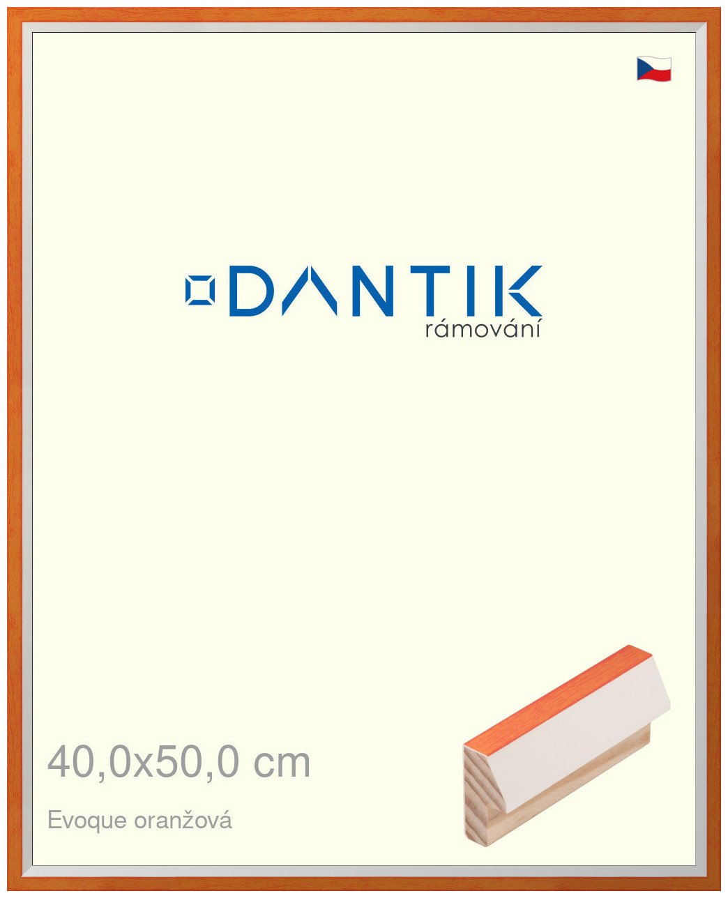 DANTIK rám na obraz 40x50 | EVOQUE oranžová (Sklo Čiré)
