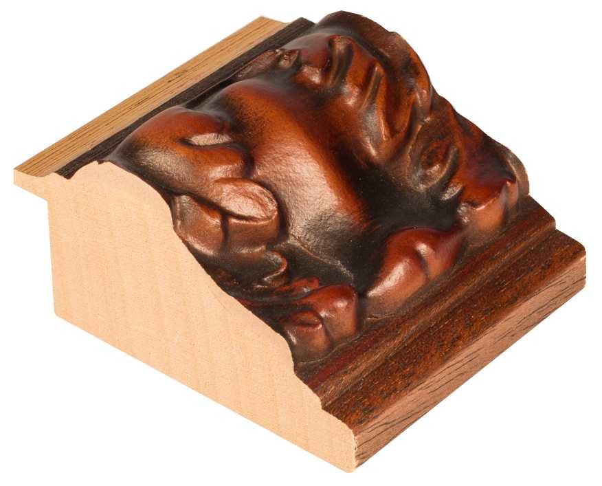 Rámová lišta DANTIK - 3076 | ZVRATNÁ zdobená hnědá