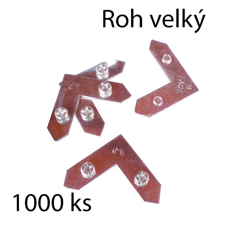 Kování na ALU rámy VELKÝ mont. kanál - Roh NIELSEN 1000 ks