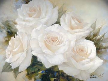 92x72 | White Roses ( Levashov Igor )