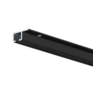 Závěsný systém na obrazy - Top Rail Lišta černá 3 metry v kuse