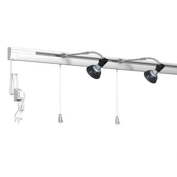 Závěsný systém na obrazy - SET Combi Rail Světelný 3m (6x Perlon 6x AG 3x světlo)