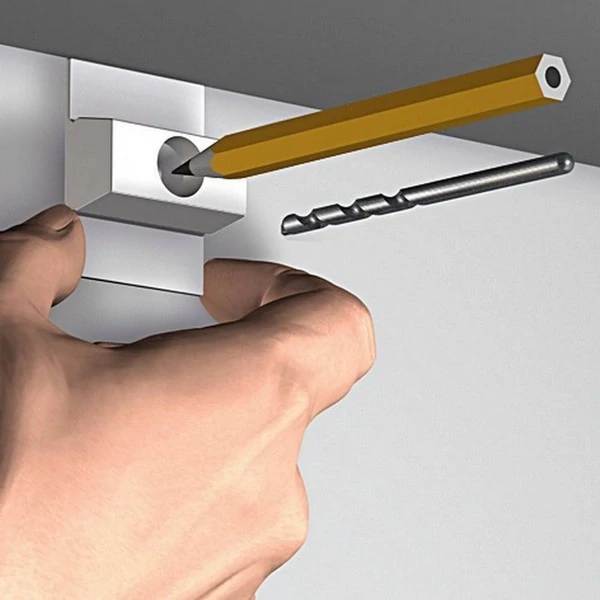 Závěsný systém na obrazy - SET Click Rail bílá přetíratelná 2x150cm