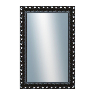 DANTIK Zrkadlo 80x120 ROKOKO černá lesklá