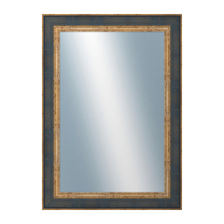 DANTIK Zrkadlo 50x70 ZVRATNÁ modrozlatá plast