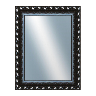 DANTIK Zrkadlo 70x90 ROKOKO černá lesklá