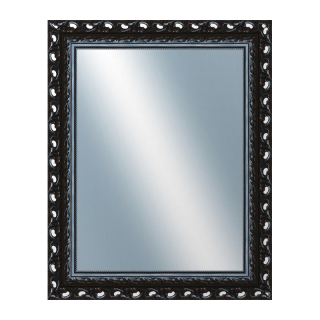 DANTIK Zrkadlo 80x100 ROKOKO černá lesklá