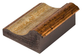 Rámová lišta DANTIK - 3067 | ZVRATNÁ bílozlatá plast