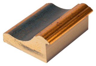 Rámová lišta DANTIK - 3068 | ZVRATNÁ modrozlatá plast