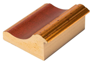 Rámová lišta DANTIK - 3069 | ZVRATNÁ červenozlatá plast