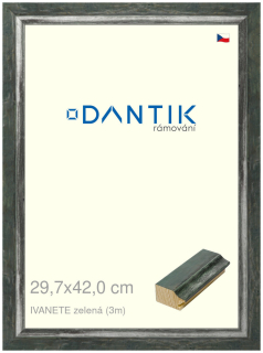 DANTIK rám na obraz 29,7x42 | IVANETE zelená (Plexi Čiré)