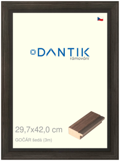 DANTIK rám na obraz 29,7x42 | Gočár šedá (Plexi Čiré)