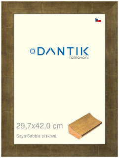 DANTIK rám na obraz 29,7x42 | Saya Sabbia písková (Plexi Čiré)