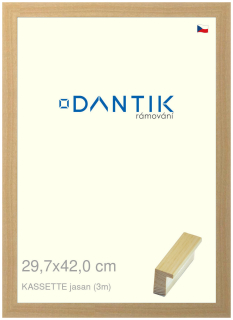 DANTIK rám na obraz 29,7x42 | KASSETTE jasan (Plexi Čiré)
