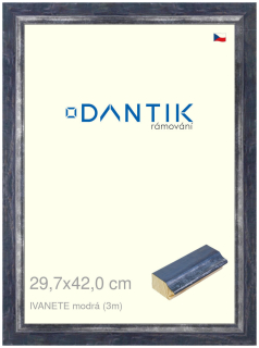 DANTIK rám na obraz 29,7x42 | IVANETE modrá (Plexi Čiré)