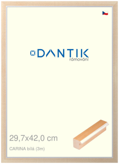 DANTIK rám na obraz 29,7x42 | CARINA Bílá (Plexi Čiré)