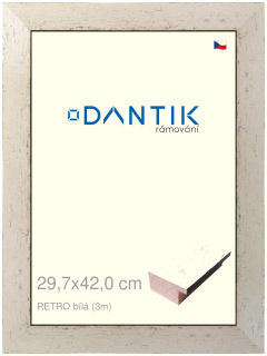 DANTIK rám na obraz 29,7x42 | RETRO bílá (Plexi Čiré)