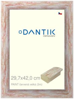 DANTIK rám na obraz 29,7x42 | PAINT červená velká (Plexi Čiré)