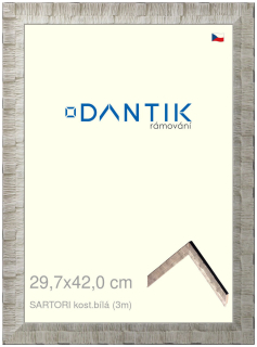 DANTIK rám na obraz 29,7x42 | SARTORI kost.bílá (Plexi Čiré)