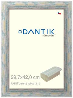 DANTIK rám na obraz 29,7x42 | PAINT zelená velká (Plexi Čiré)