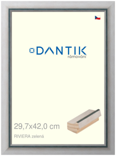 DANTIK rám na obraz 29,7x42 | RIVIERA zelená (Plexi Čiré)