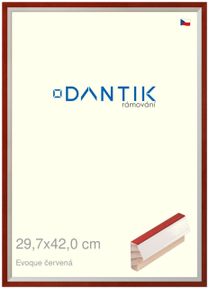 DANTIK rám na obraz 29,7x42 | EVOQUE červená (Plexi Čiré)