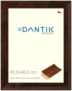 DANTIK rám na obraz 30x40 | Saya Marrone Scurohnědá (Plexi Čiré)
