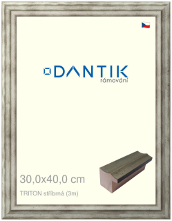 DANTIK rám na obraz 30x40 | TRITON stříbrná (Plexi Čiré)