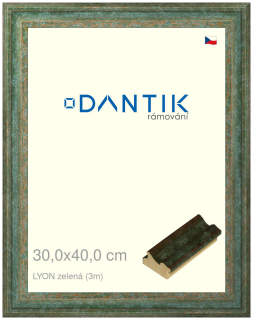 DANTIK rám na obraz 30x40 | LYON zelená (Plexi Čiré)