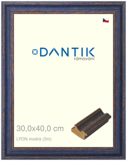 DANTIK rám na obraz 30x40 | LYON modrá (Plexi Čiré)