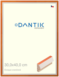 DANTIK rám na obraz 30x40 | EVOQUE oranžová (Plexi Čiré)