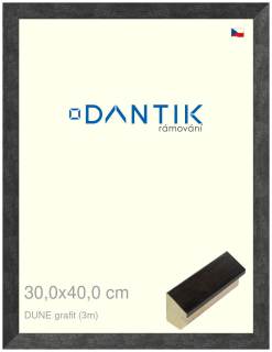 DANTIK rám na obraz 30x40 | DUNE grafit (Plexi Čiré)