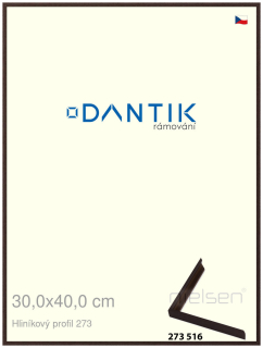 DANTIK rám na obraz 30x40 | ALU Dýha wenge tmavá (Plexi Čiré)