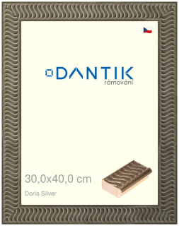 DANTIK rám na obraz 30x40 | Doria Silver (Plexi Čiré)