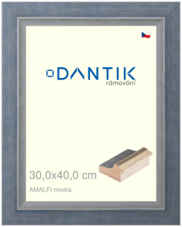 DANTIK rám na obraz 30x40 | AMALFI modrá (Plexi Čiré)