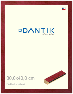 DANTIK rám na obraz 30x40 | PIATTA tm.růžová (Plexi Čiré)